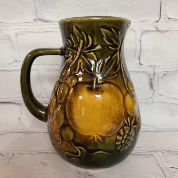 Vintage Scheurich Keramik Fruit Pitcher - Small Decorative Pottery West Germany - Picture 1 of 10